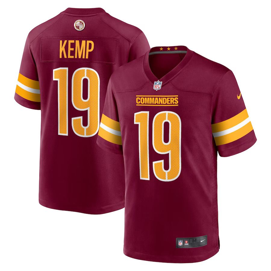 Men Washington Commanders 19 Marcus Kemp Nike Burgundy Game Player NFL Jersey